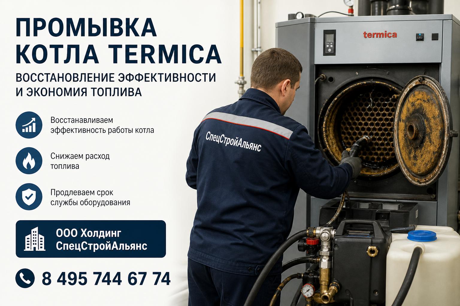 Промывка котла Termica — восстановление эффективности и экономия топлива