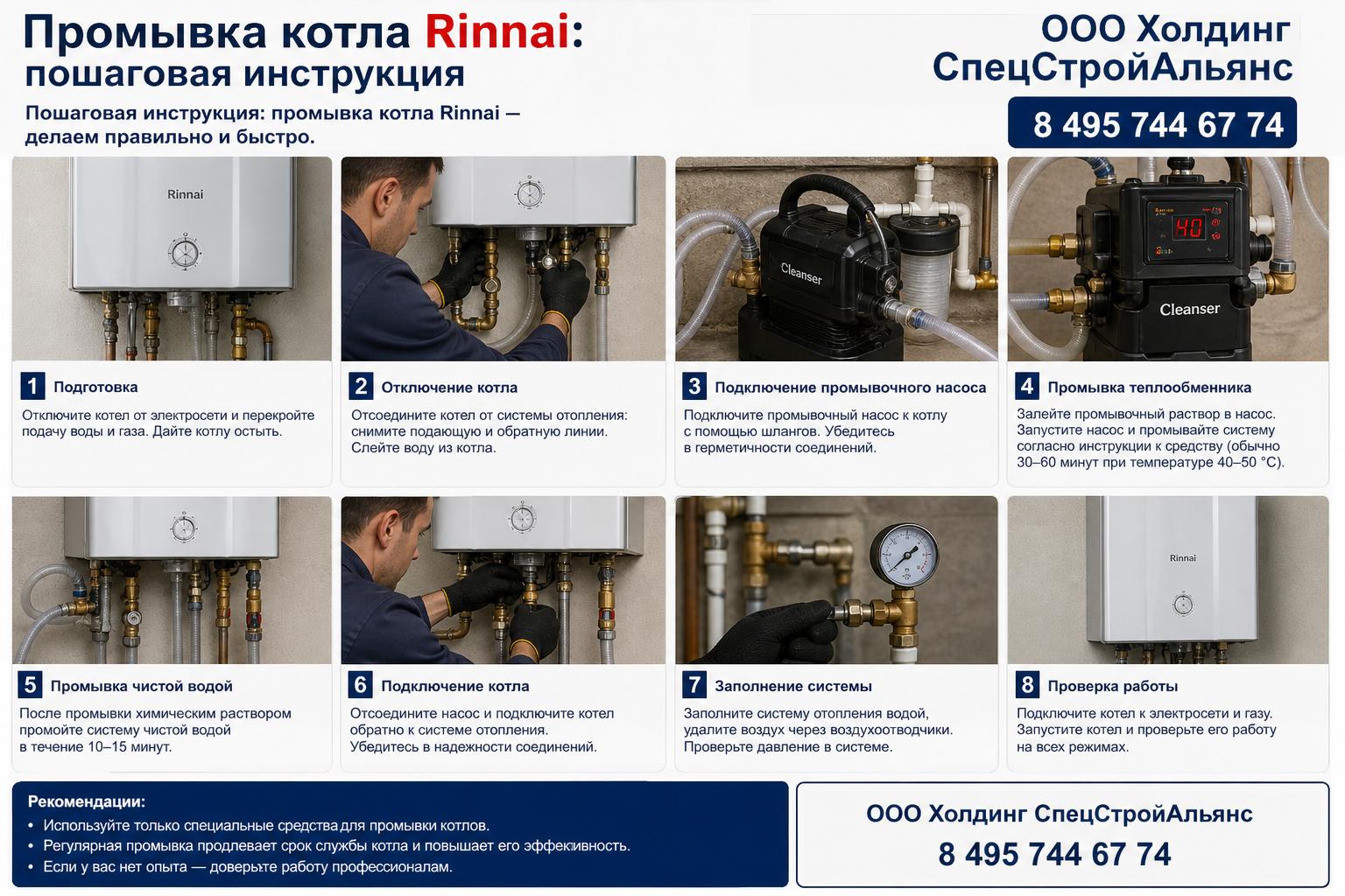 Пошаговая инструкция: промывка котла Rinnai — делаем правильно и быстро