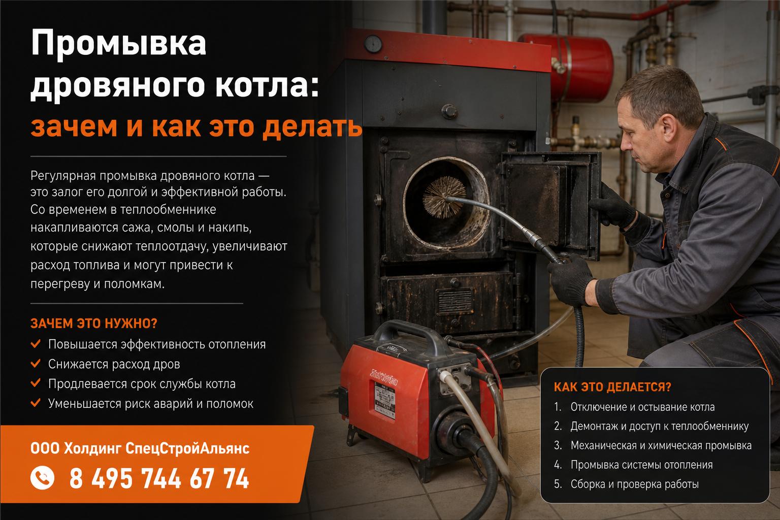 Промывка дровяного котла: зачем это нужно владельцам отопления частного дома