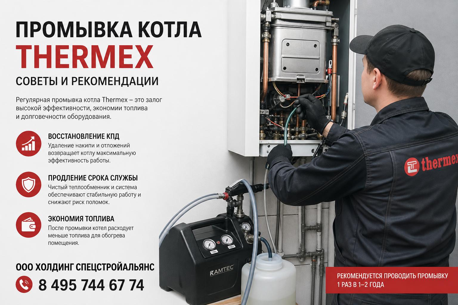 Промывка котла Thermex — как вернуть КПД и продлить срок службы