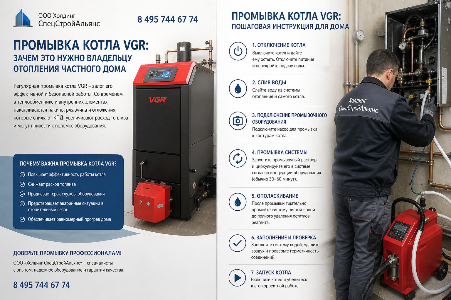 Промывка котла VGR: зачем это нужно владельцу отопления частного дома