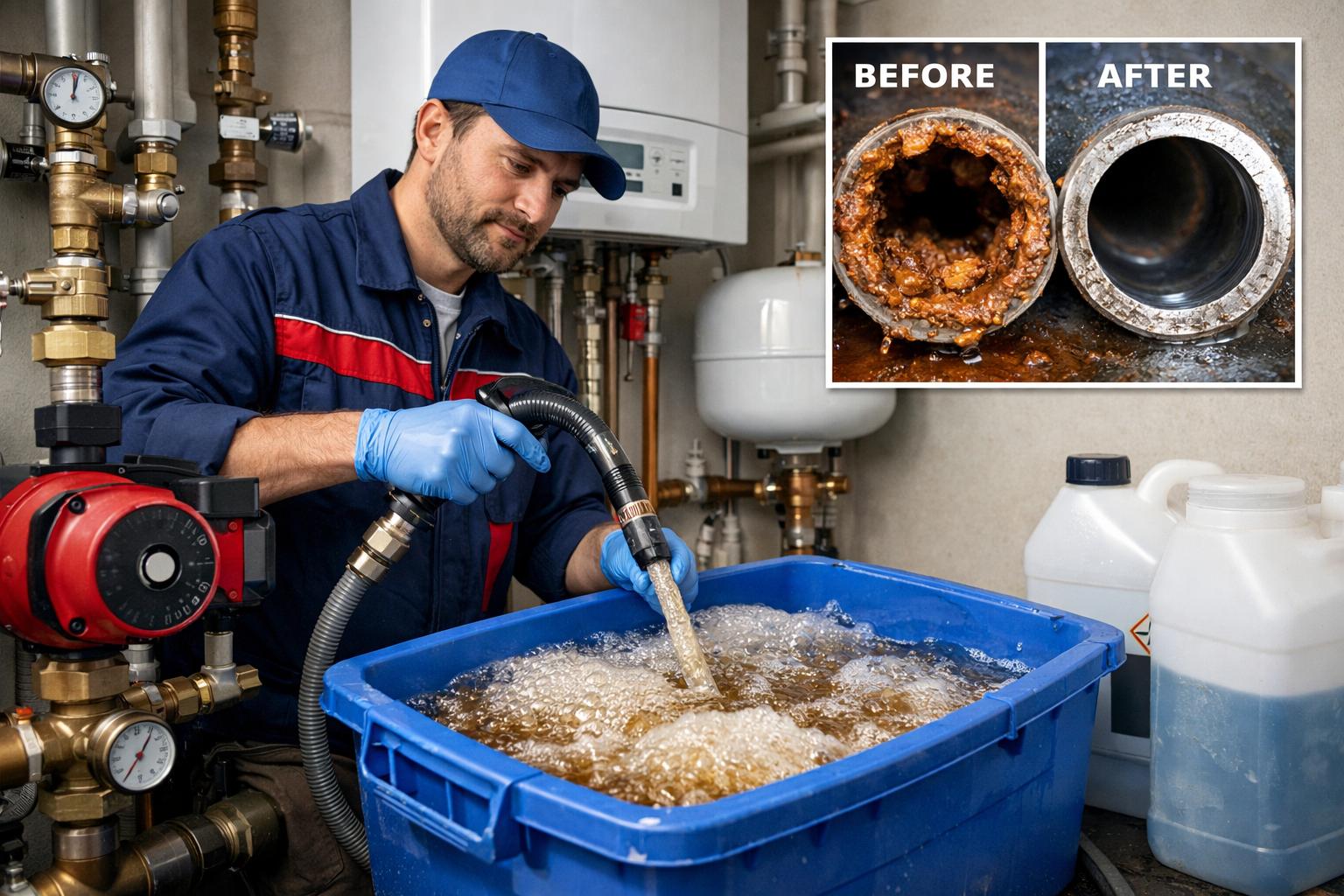 Почему химическая промывка отопления — быстрое решение для вашего частного дома