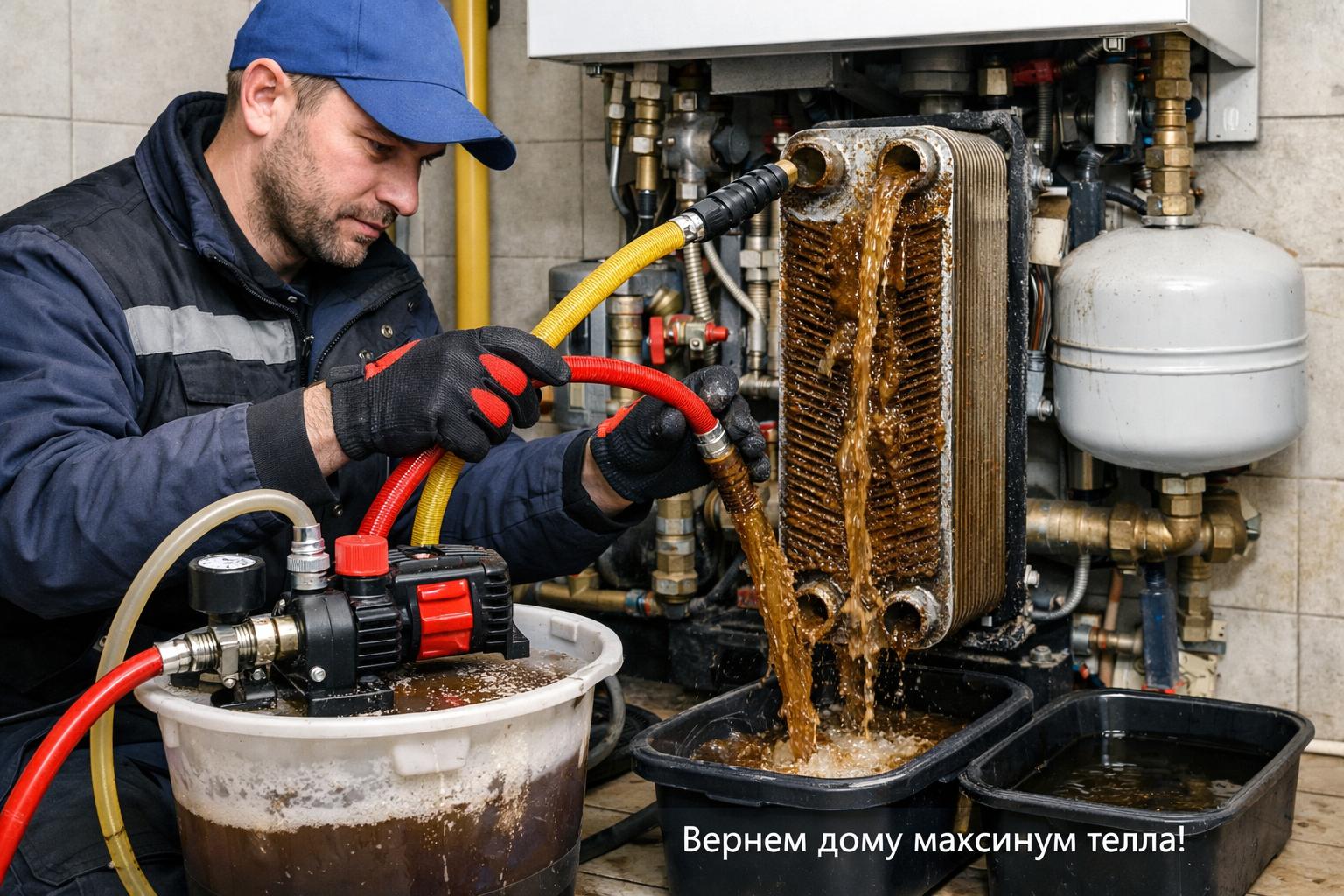 Промывка теплообменника — вернем дому максимум тепла за один визит