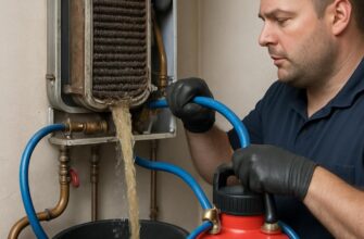 Шаховская промывка теплообменника котла