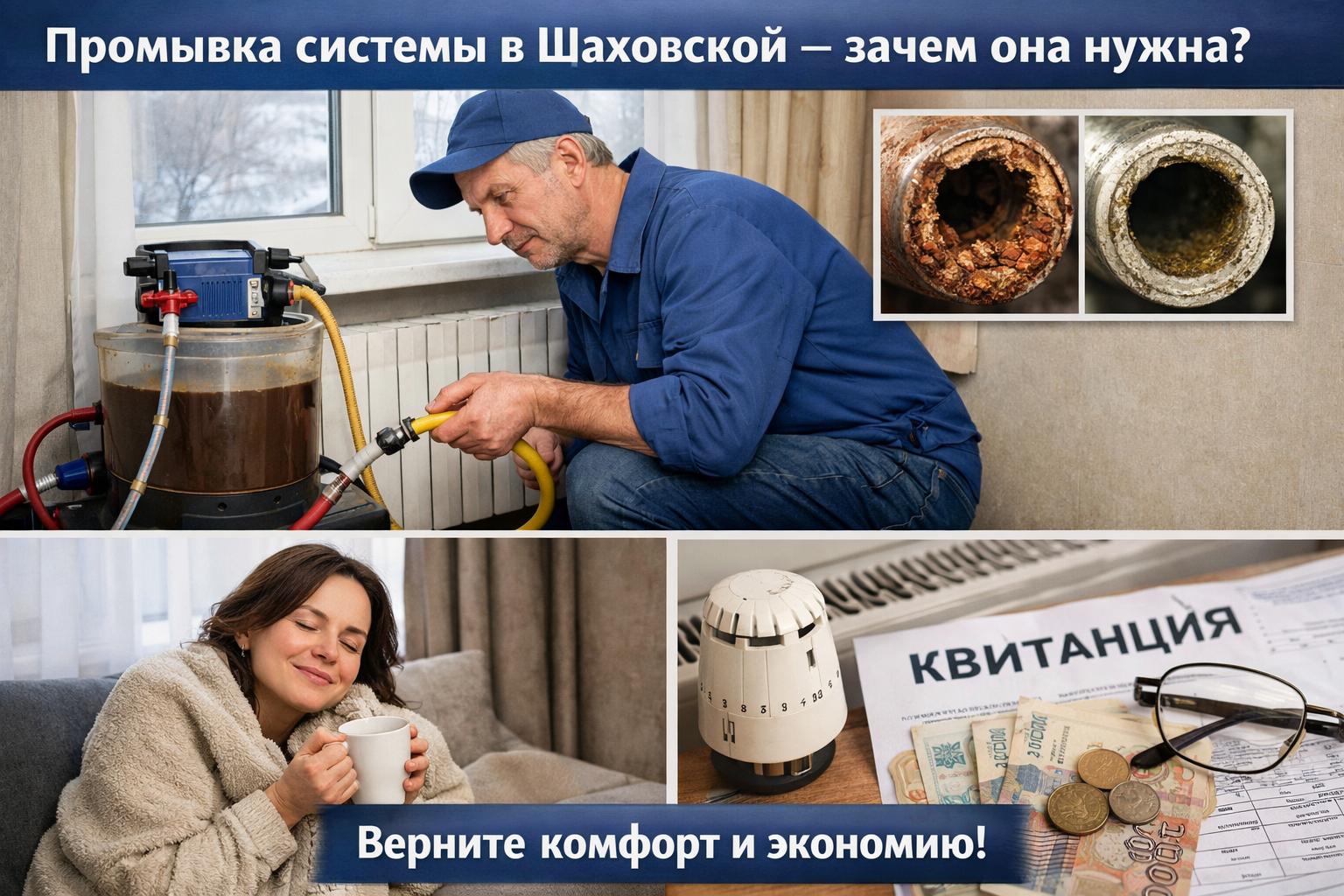 Почему промывка системы в Шаховской необходима — верните комфорт и экономию