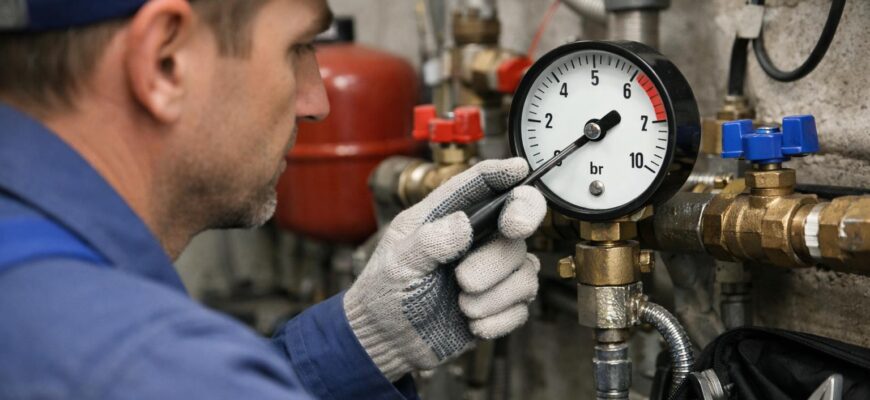 Шаховская: обслуживание манометра водоснабжения