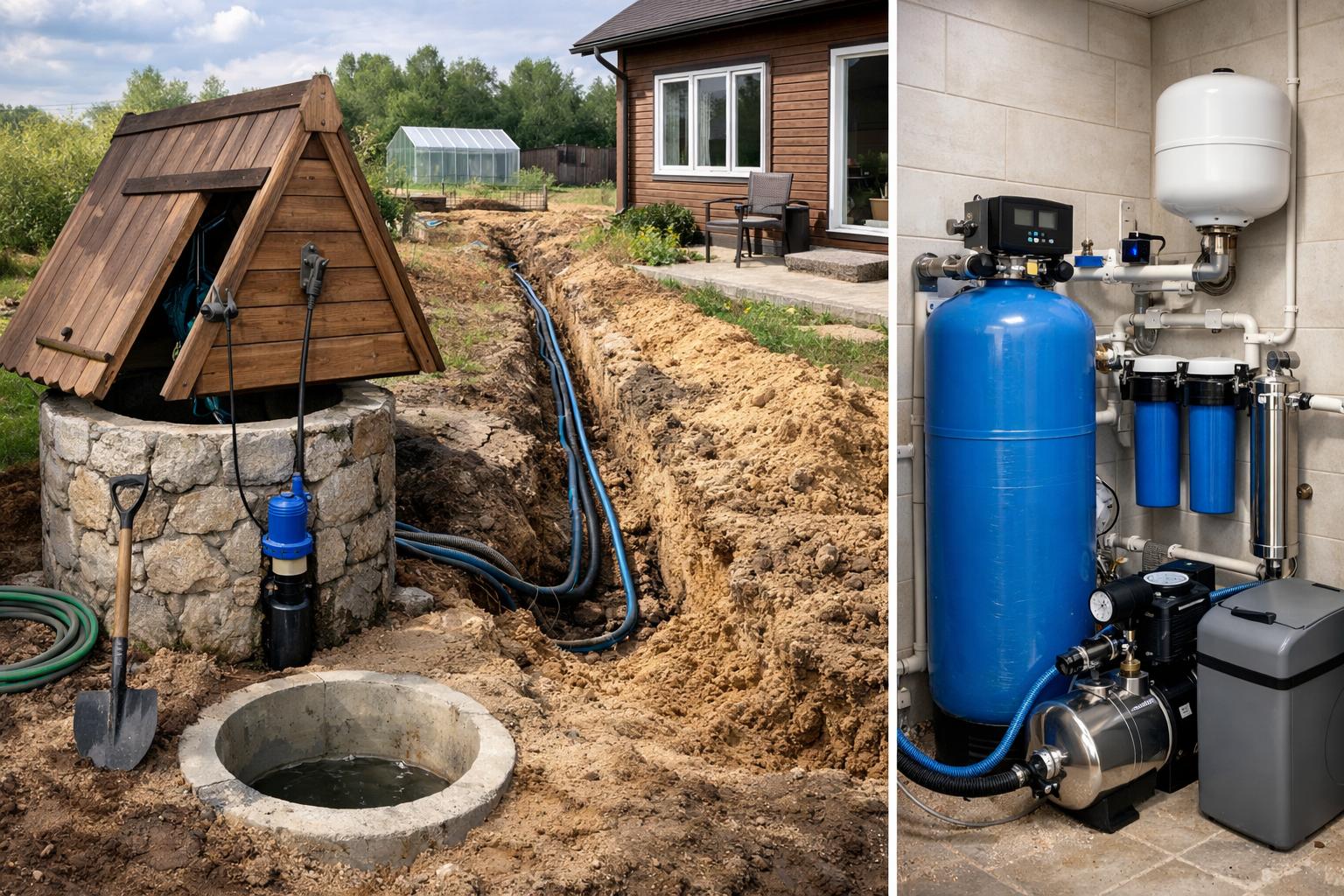 Комплексное водоснабжение частного дома из колодца под ключ в Шаховской — готово к использованию за один контракт