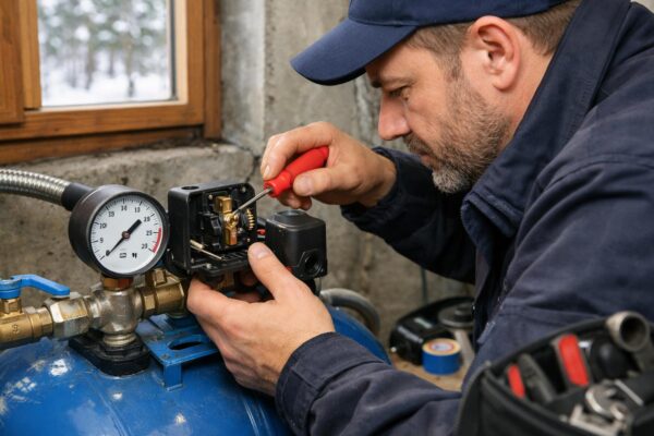 Ремонт реле давления водоснабжения в частном доме в Шаховской