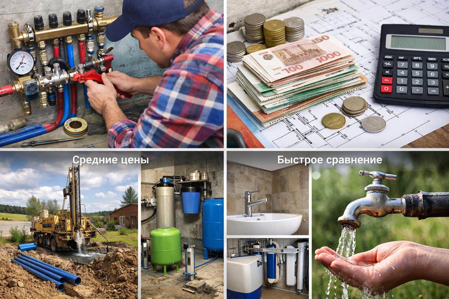 Сколько стоит монтаж водоснабжения в Шаховской: средние цены и быстрое сравнение