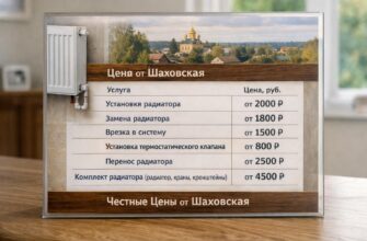 Шаховская: стоимость монтажа радиатора отопления