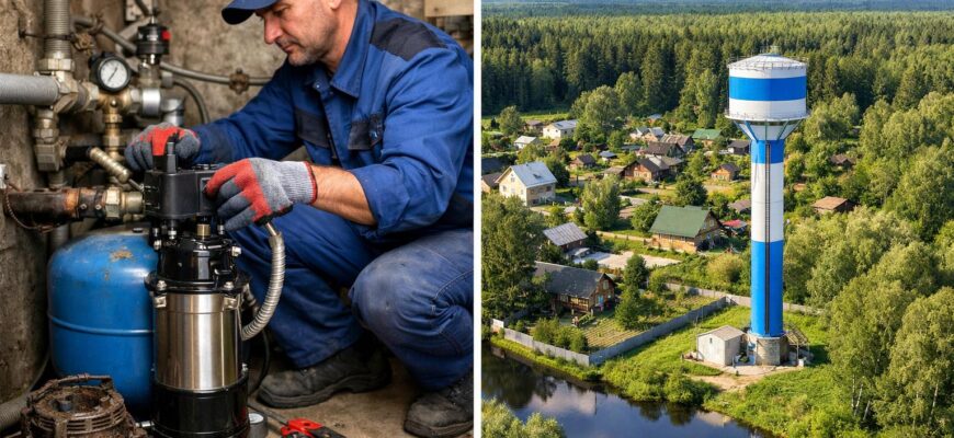 Шаховская: замена насоса водоснабжения