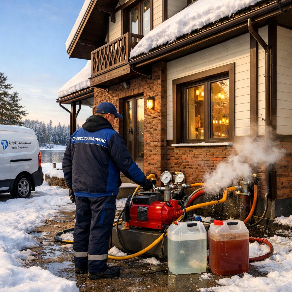 Солнечногорск: профессиональная Промывка отопления коттеджа от ООО Холдинг СпецСтройАльянс — теплая зима без забот