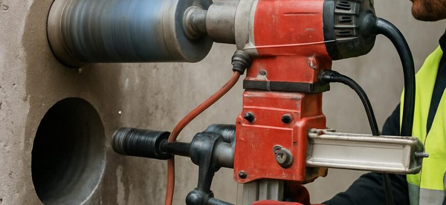 Эффективное бурение бетона алмазными коронками