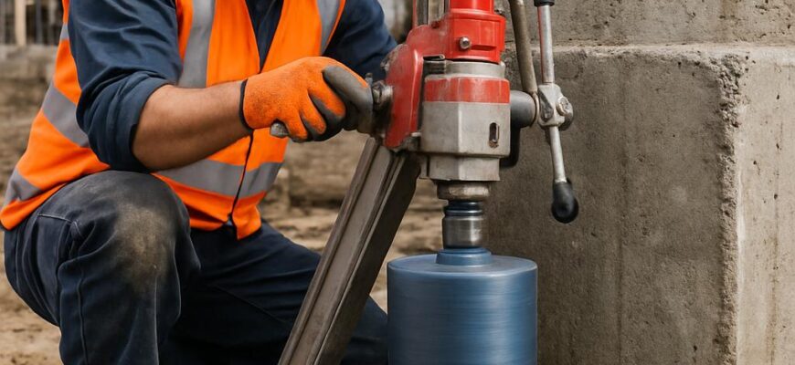 Алмазное бурение фундамента