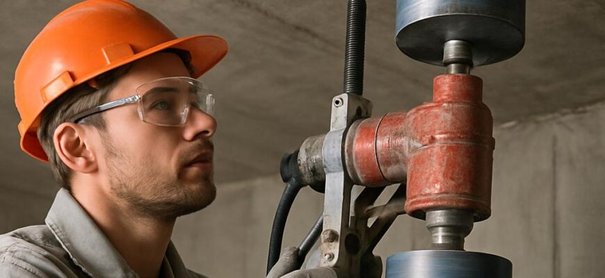 Алмазное бурение потолка