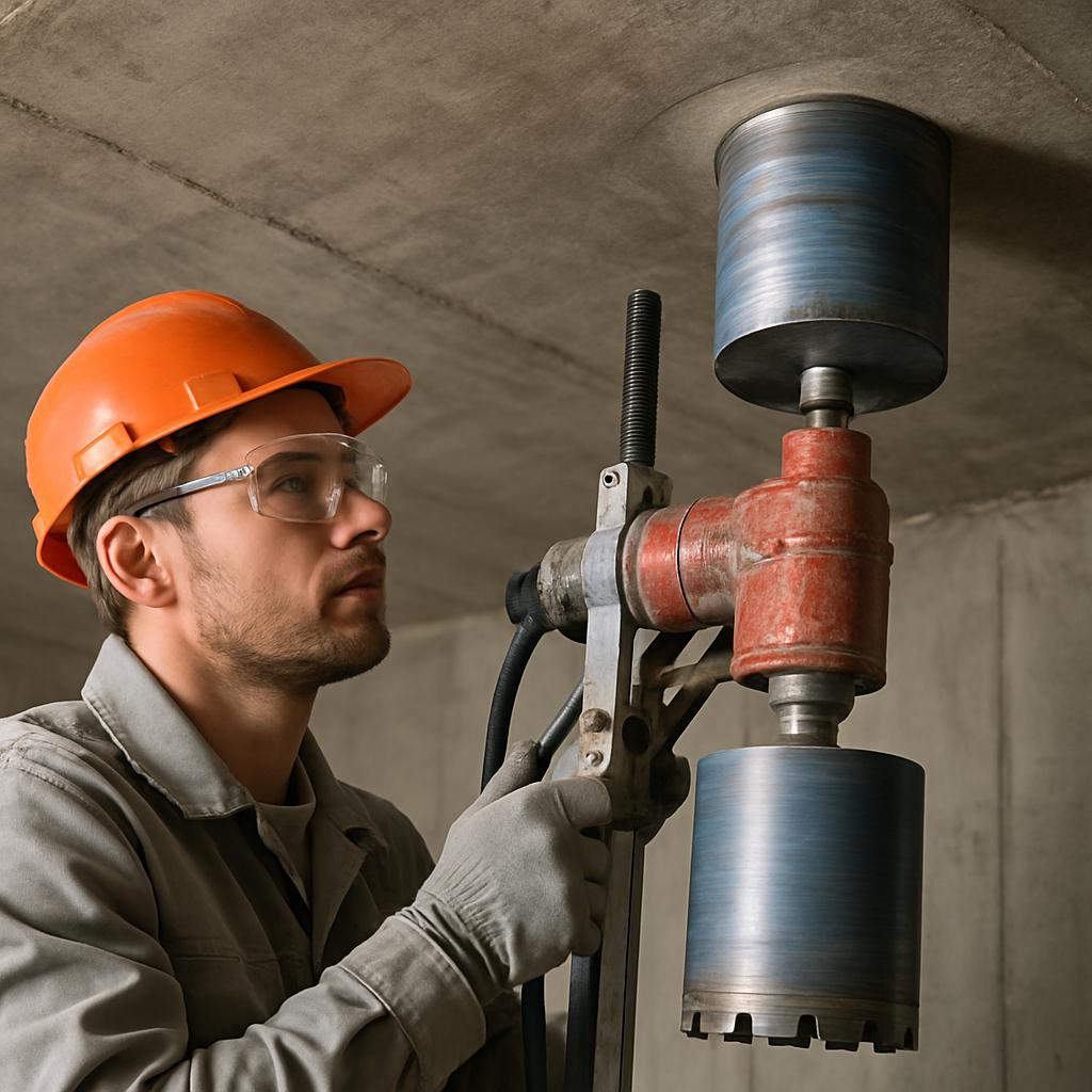 Алмазное бурение потолка