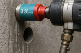 Алмазное сверление отверстия диаметром 20 мм