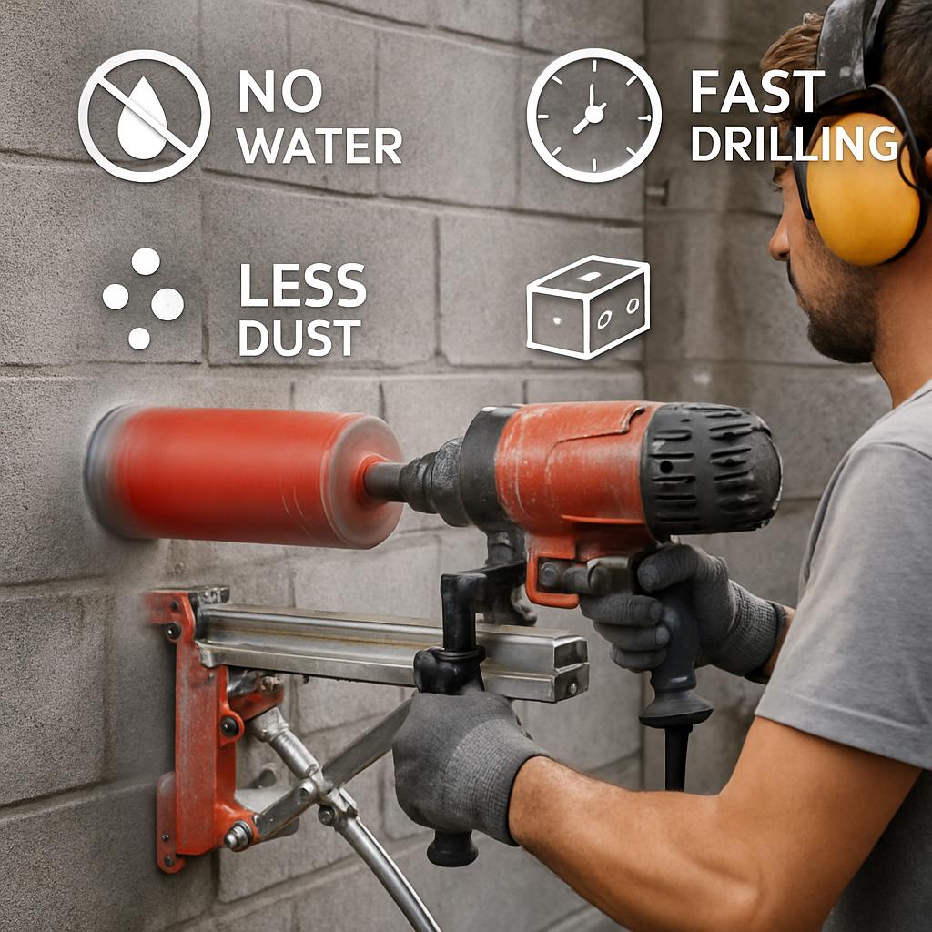 Сухое алмазное бурение