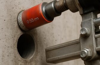 Алмазное сверление отверстия диаметром 35 мм