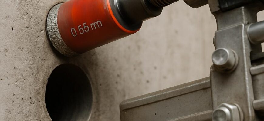 Алмазное сверление отверстия диаметром 35 мм