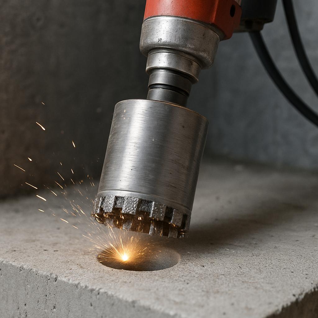 Алмазное бурение с микроударом