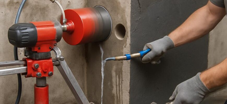 Алмазное бурение и современные методы гидроизоляции