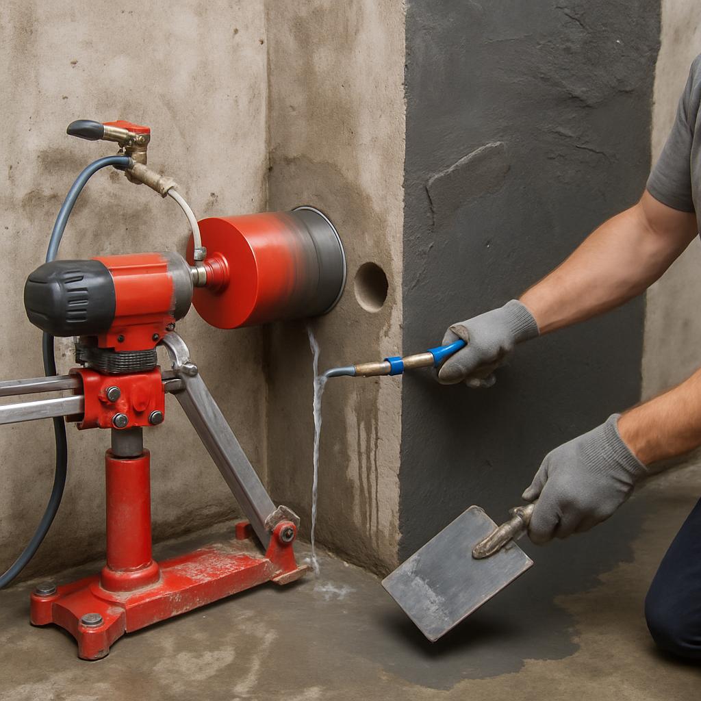 Алмазное бурение и современные методы гидроизоляции