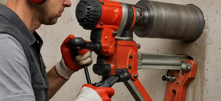 Алмазное бурение отверстий в бетоне