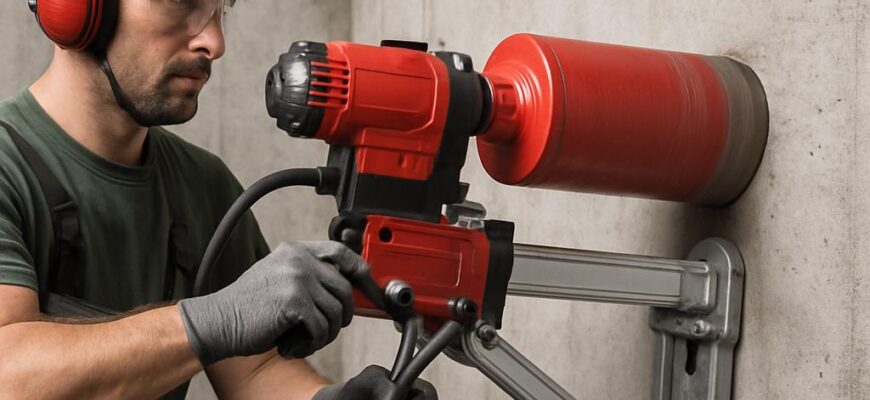 Алмазное бурение стены