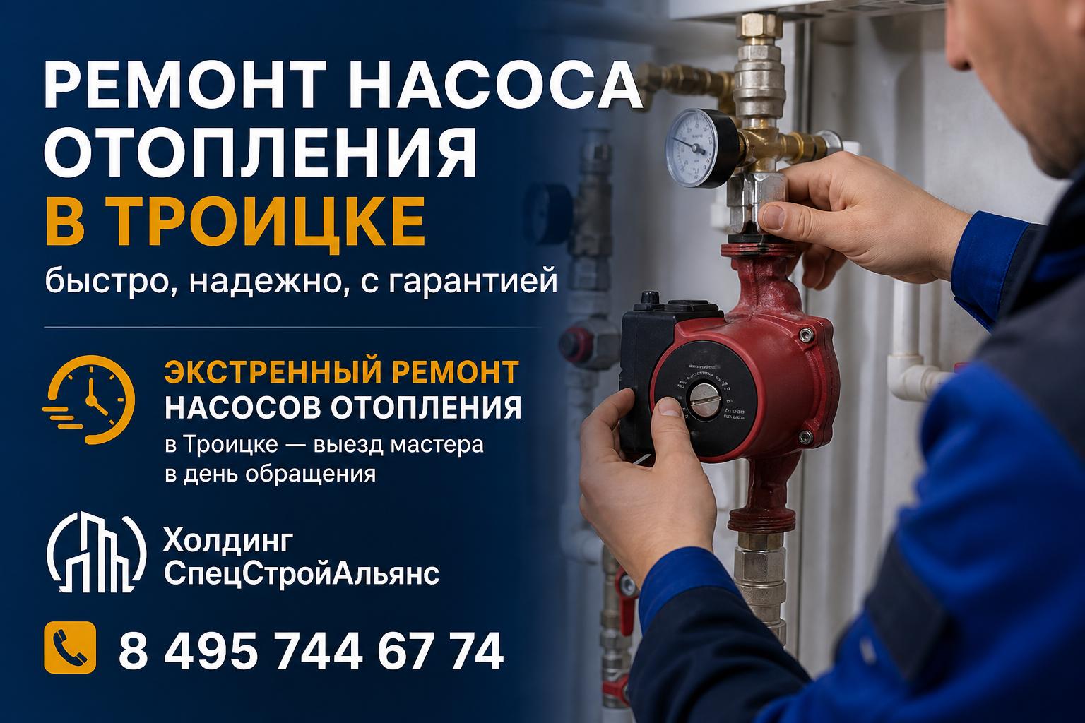 Экстренный ремонт насосов отопления в Троицке — выезд мастера в день обращения Экстренный ремонт насосов отопления в Троицке — выезд мастера в день обращения