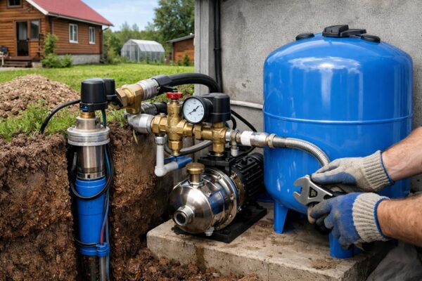 Троицк: особенности подключения гидроаккумулятора к скважине