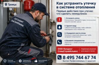 Троицк: как устранить утечку в системе отопления