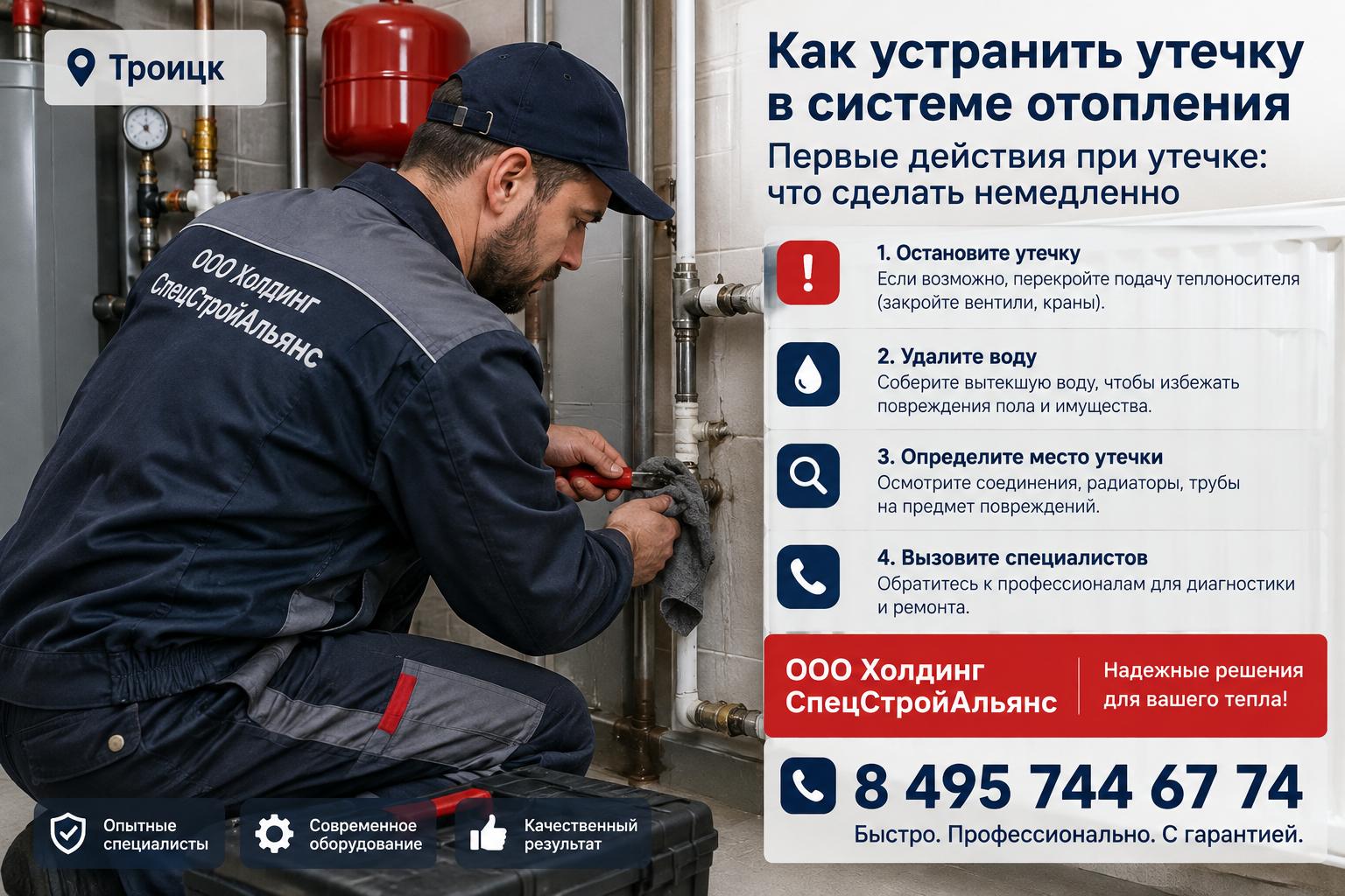 Первые действия при утечке: что сделать немедленно