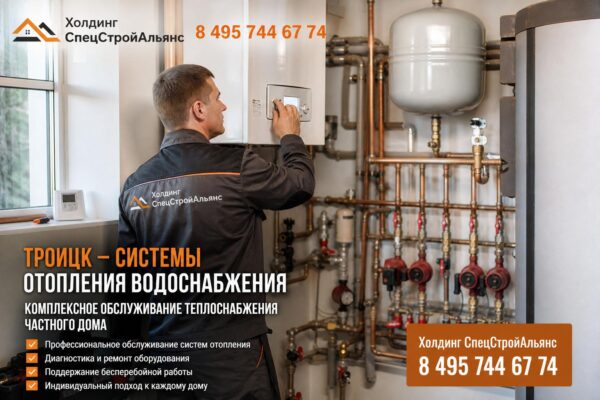 Обслуживание теплоснабжения частного дома в Троицке