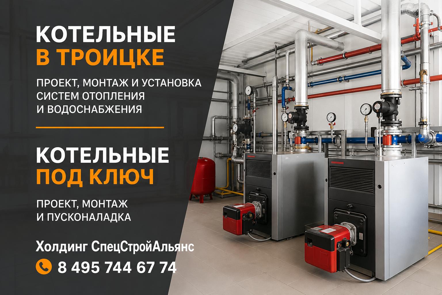 Котельные под ключ в Троицке — проект, монтаж и пусконаладка от