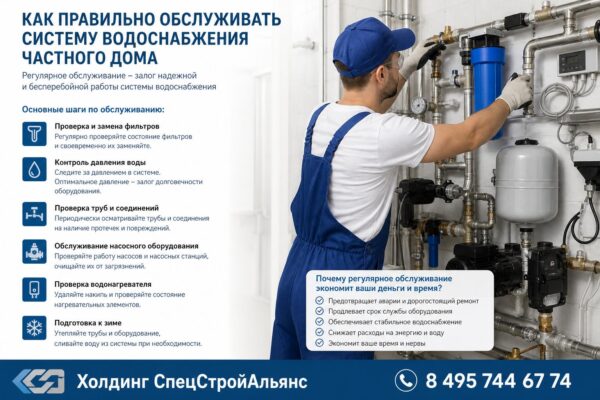 Как правильно обслуживать систему водоснабжения частного дома