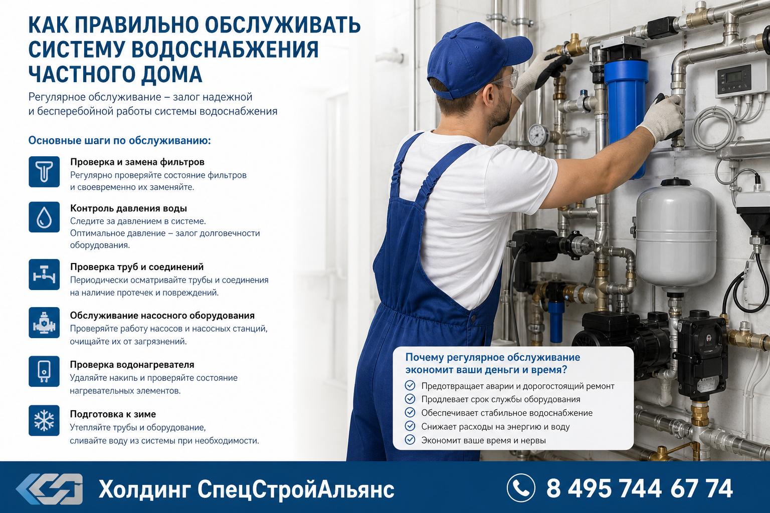 Почему регулярное обслуживание системы водоснабжения частного дома экономит ваши деньги и время