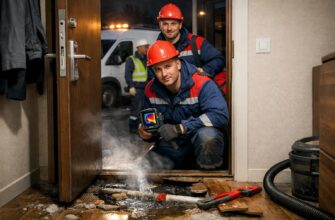 Аварийная служба при протечке труб отопления в полу