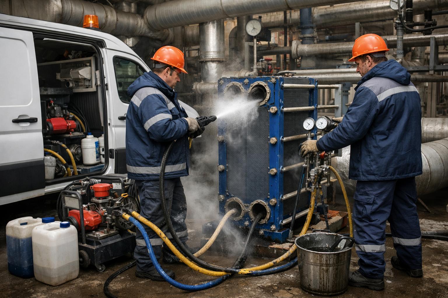 Аварийная промывка теплообменников без простоев — срочные услуги от ООО Холдинг СпецСтройАльянс