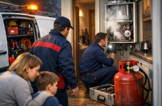 Аварийная служба для автономного отопления газовым котлом