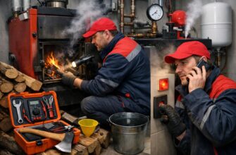 Аварийная служба для автономного отопления дровяным котлом