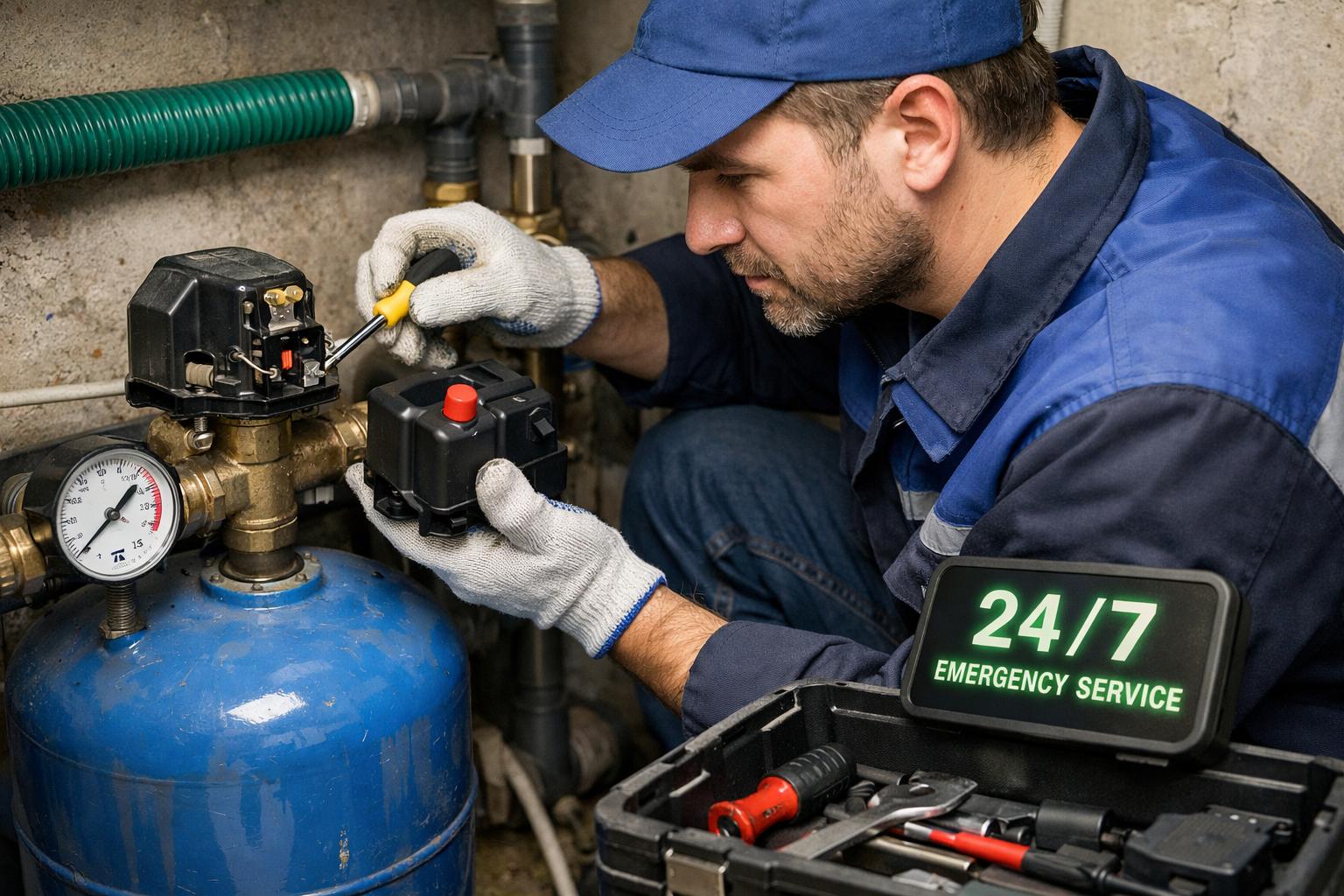 Экстренная замена реле давления 24/7 — выезд мастера за один час