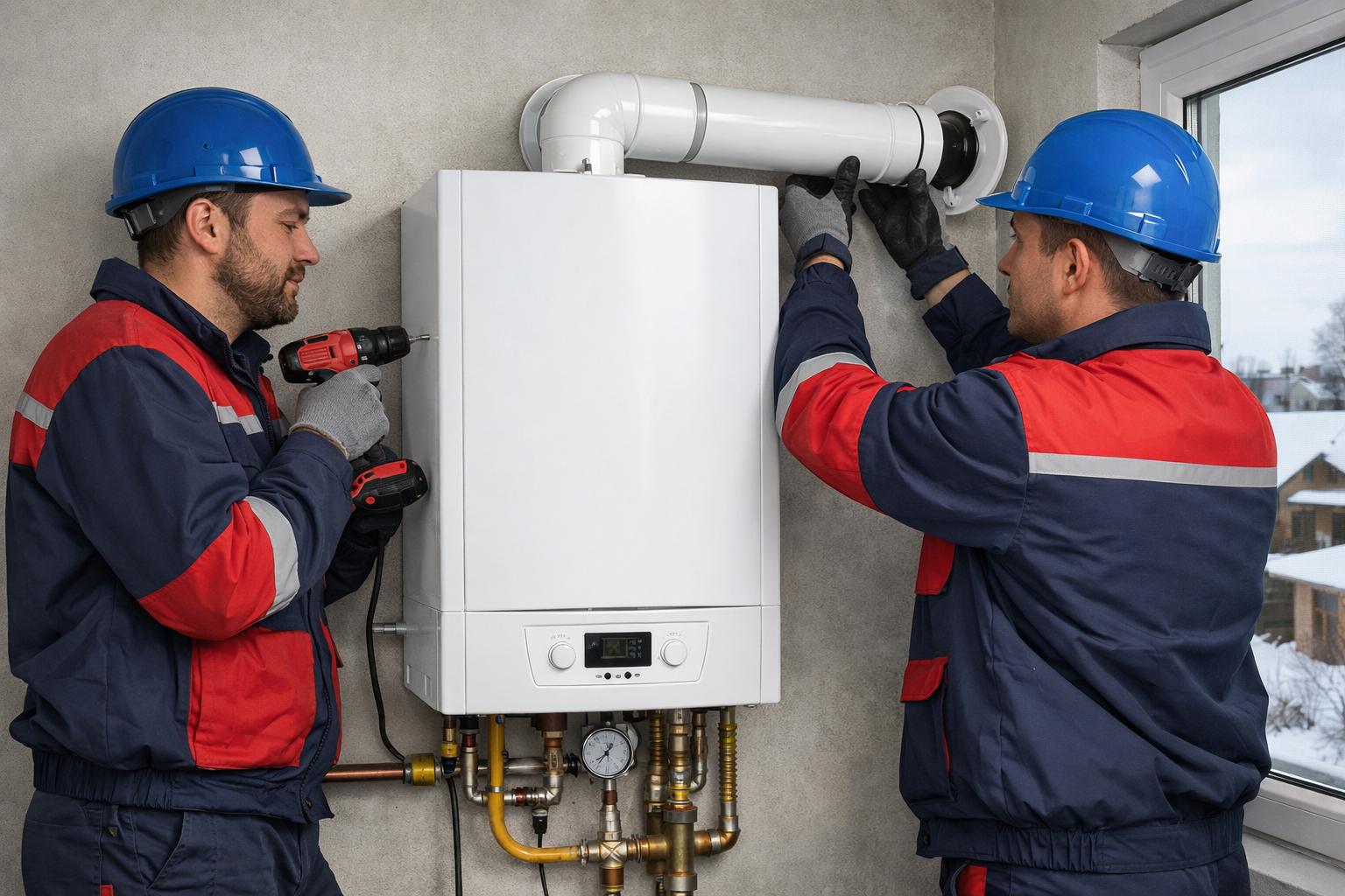 Срочный монтаж котла с коаксиальным дымоходом — быстро и безопасно