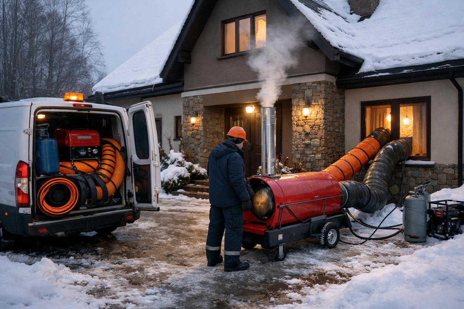 Срочное временное отопление коттеджа — выезд 24/7 от Инженерные коммуникации 8 495 744 67 74!