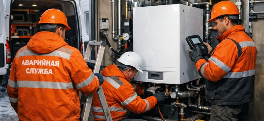 Аварийная служба при установке котельной
