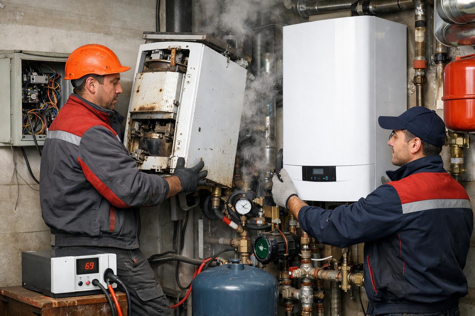 Аварийная замена котла без простоев — доверяйте профи «Аварийная служба - системы отопления водоснабжения 8 495 744 67 74»