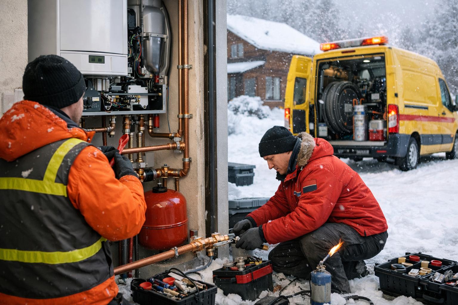 Экстренный монтаж отопления зимой — 24/7 выезд для частного дома