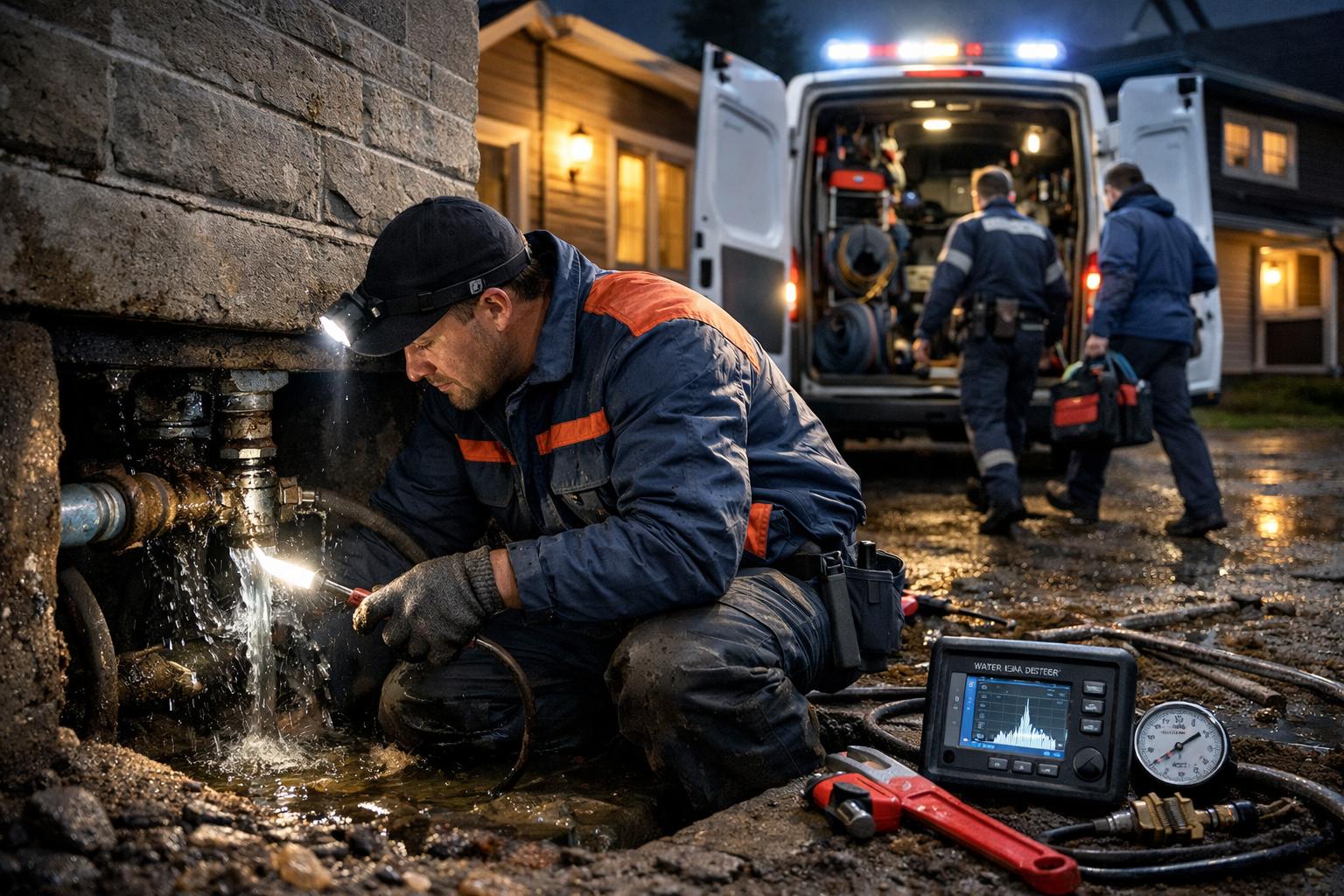 Круглосуточная аварийная диагностика водоснабжения — выезд бригады 24/7