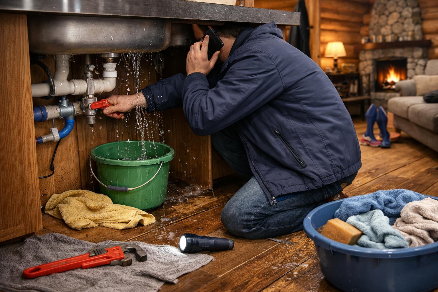 Как действовать при течи в частном деревянном доме: пошаговая инструкция до приезда мастера