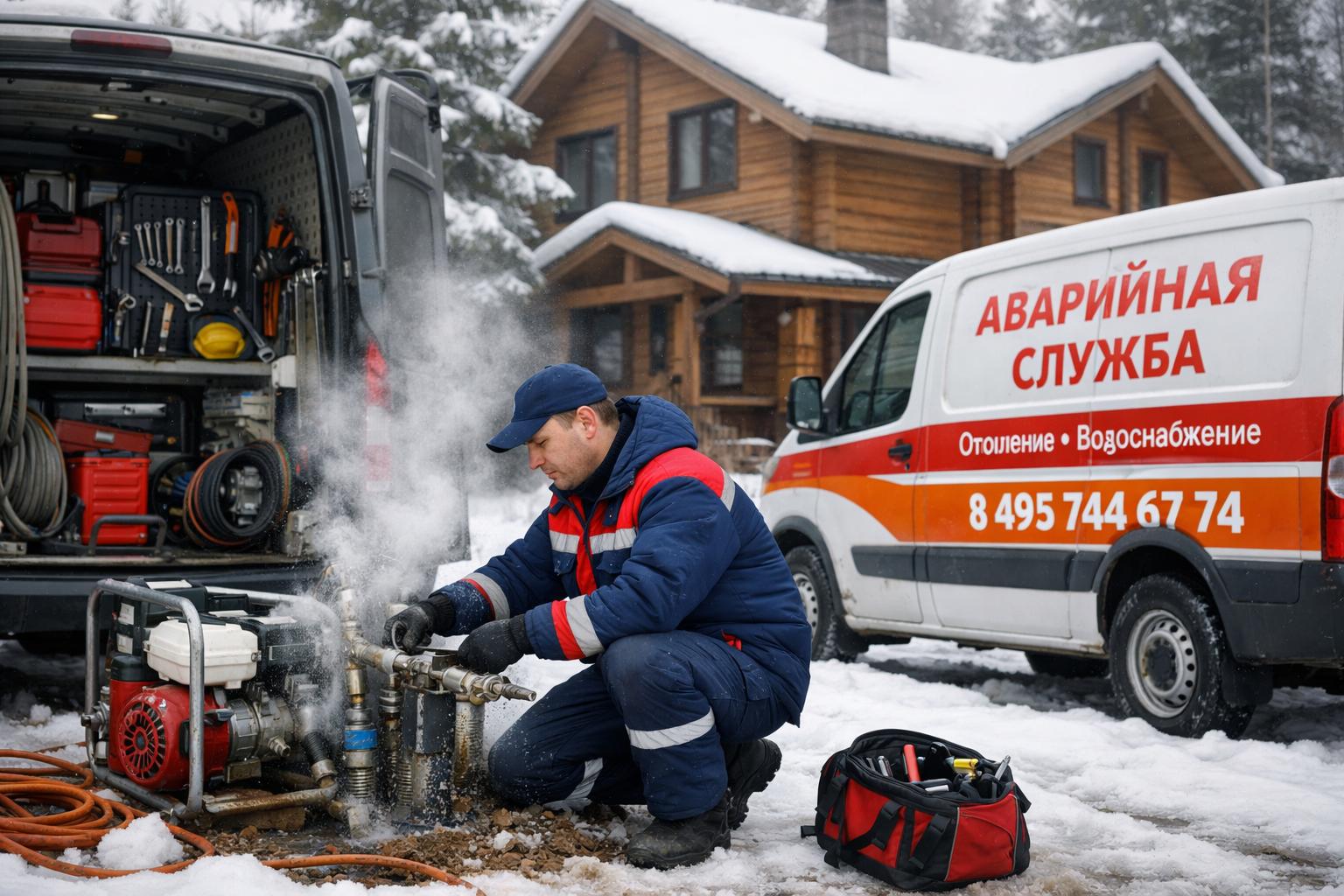 Аварийная служба частного дома в Солнечногорском районе — оперативная помощь от «Аварийная служба - системы отопления водоснабжения 8 495 744 67 74»
